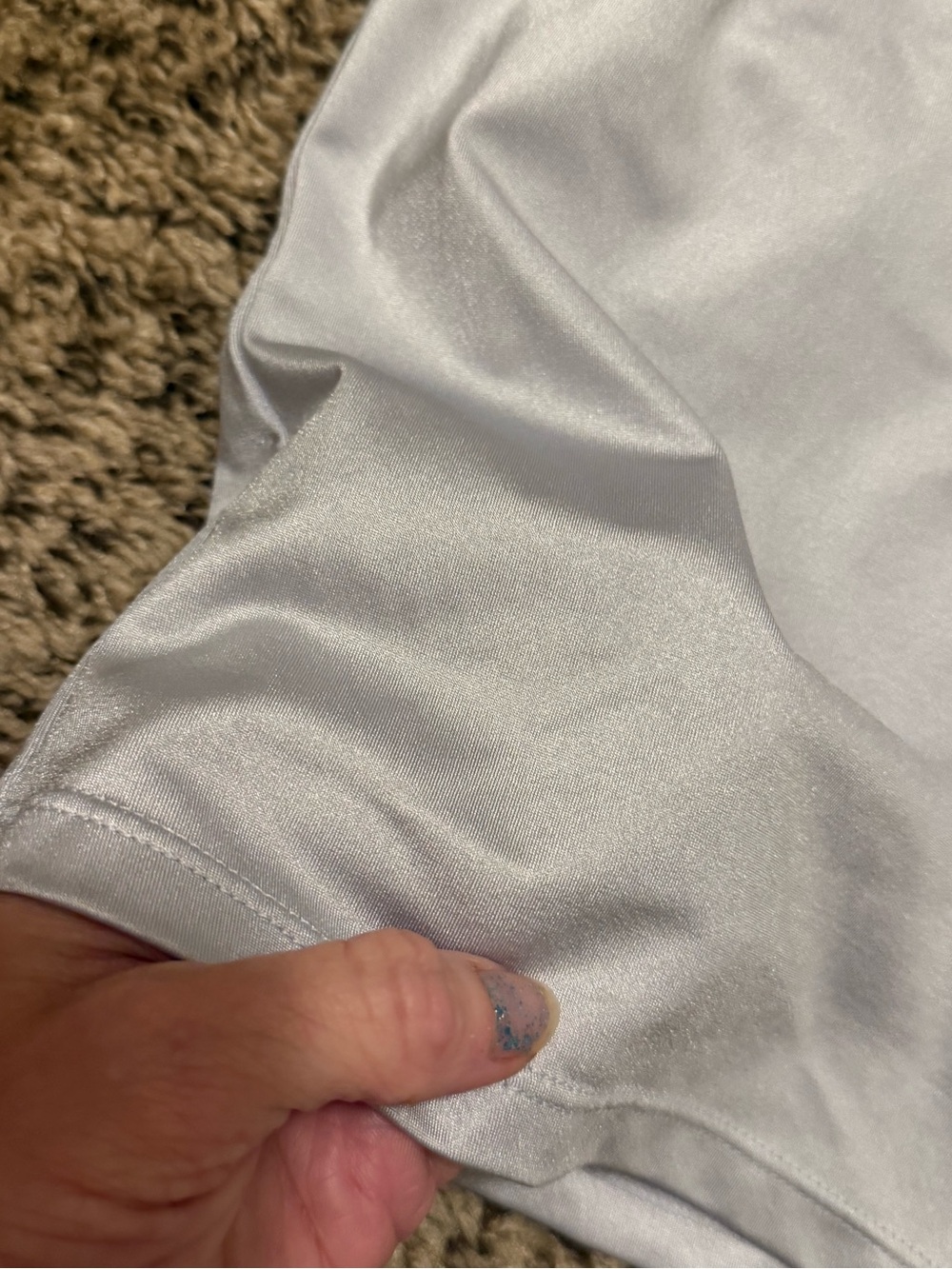 Fabletics Sleek Silver Square Neck Cropped Active Tank - Picture 2 of 6